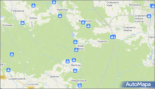 mapa Białe Błoto gmina Dobroszyce, Białe Błoto gmina Dobroszyce na mapie Targeo