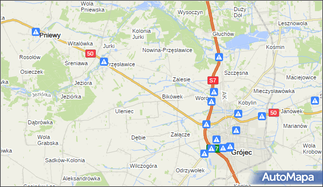 mapa Bikówek, Bikówek na mapie Targeo