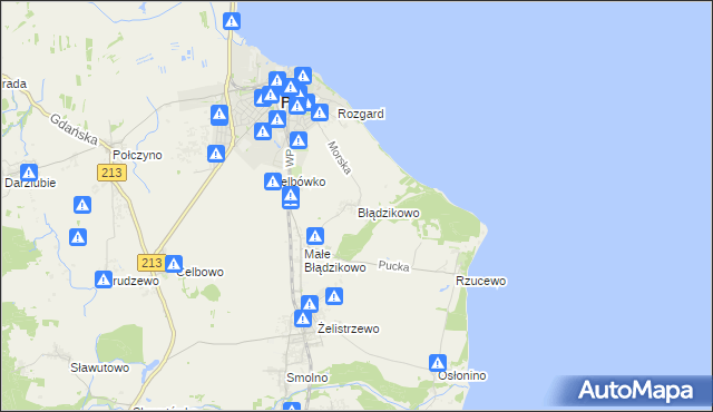 mapa Błądzikowo, Błądzikowo na mapie Targeo
