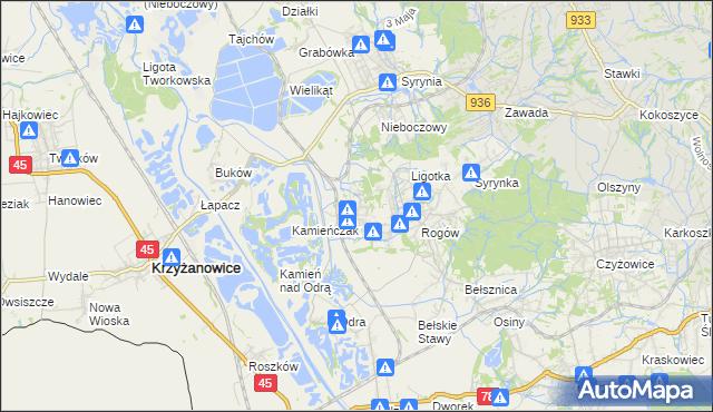 mapa Bluszczów, Bluszczów na mapie Targeo