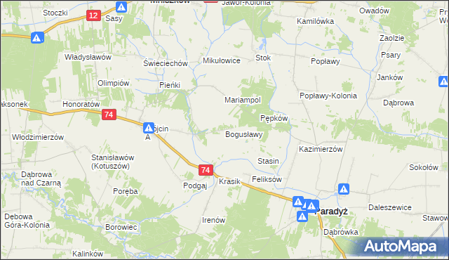 mapa Bogusławy, Bogusławy na mapie Targeo