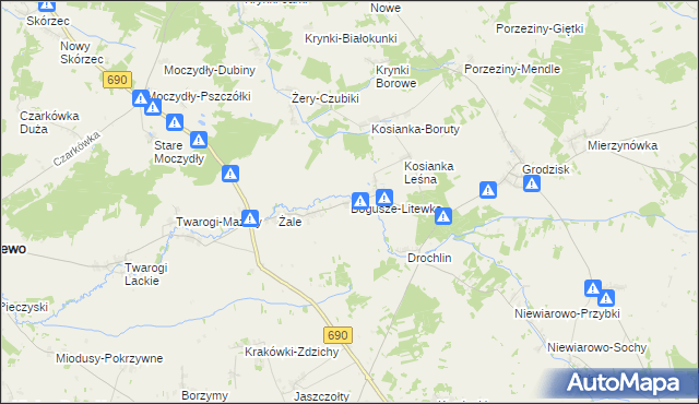 mapa Bogusze-Litewka, Bogusze-Litewka na mapie Targeo