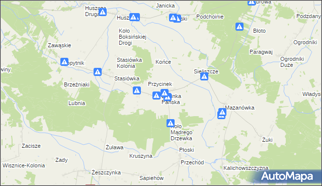 mapa Bokinka Pańska, Bokinka Pańska na mapie Targeo