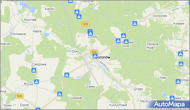 mapa Boronów, Boronów na mapie Targeo