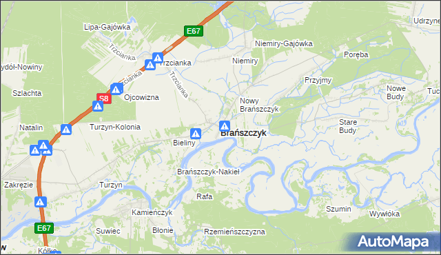 mapa Brańszczyk, Brańszczyk na mapie Targeo