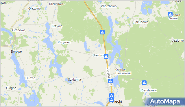 mapa Brejdyny, Brejdyny na mapie Targeo