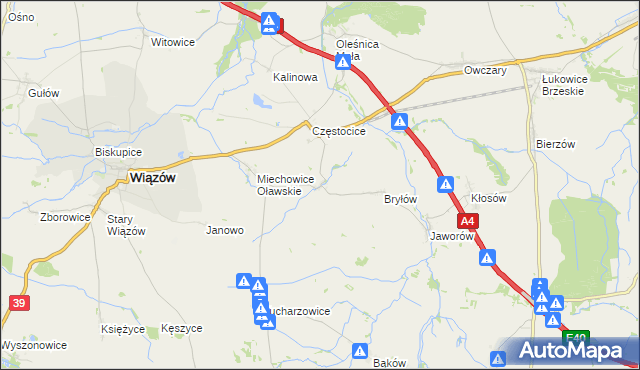 mapa Bryłówek, Bryłówek na mapie Targeo