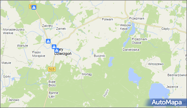 mapa Bucznik gmina Stary Dzierzgoń, Bucznik gmina Stary Dzierzgoń na mapie Targeo