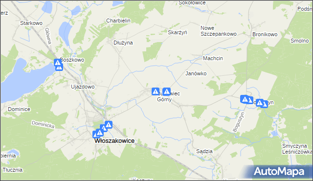 mapa Bukówiec Górny, Bukówiec Górny na mapie Targeo