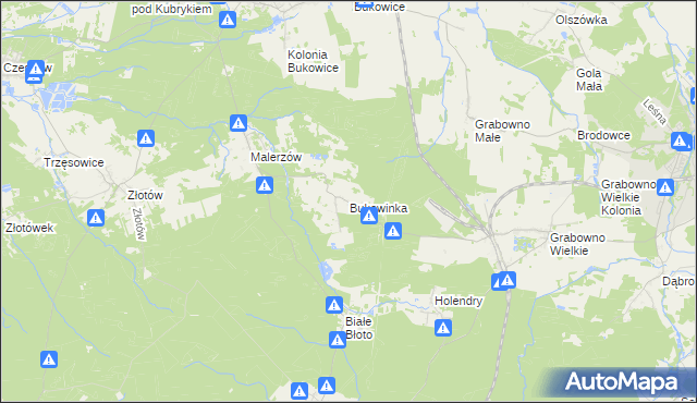 mapa Bukowinka, Bukowinka na mapie Targeo