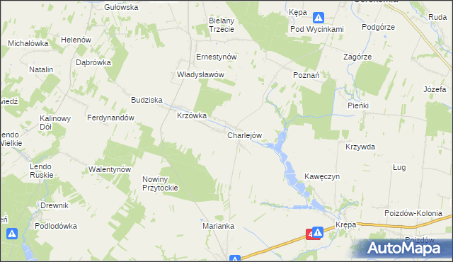 mapa Charlejów, Charlejów na mapie Targeo
