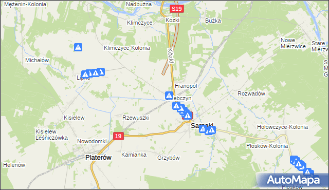 mapa Chlebczyn, Chlebczyn na mapie Targeo