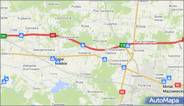 mapa Choszczówka Rudzka, Choszczówka Rudzka na mapie Targeo