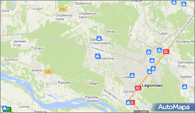 mapa Chotomów, Chotomów na mapie Targeo