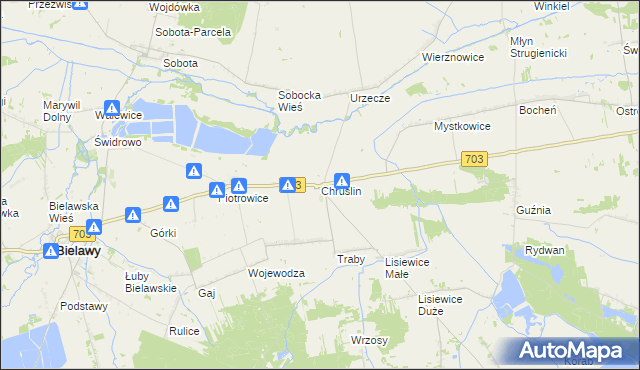 mapa Chruślin, Chruślin na mapie Targeo