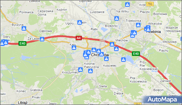 mapa Chrzanów, Chrzanów na mapie Targeo