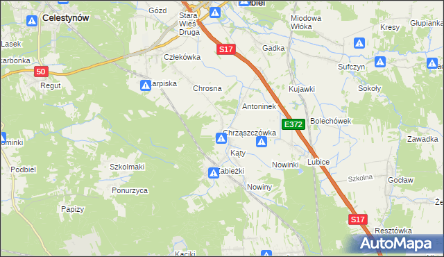 mapa Chrząszczówka, Chrząszczówka na mapie Targeo