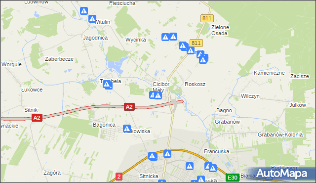 mapa Cicibór Duży, Cicibór Duży na mapie Targeo