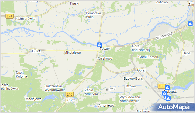 mapa Ciszkowo, Ciszkowo na mapie Targeo