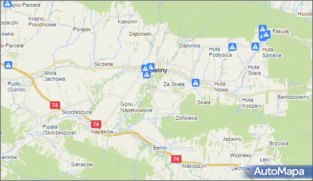 mapa Czaplów, Czaplów na mapie Targeo