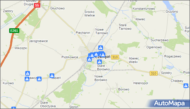 mapa Czempiń, Czempiń na mapie Targeo