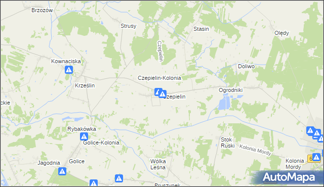 mapa Czepielin, Czepielin na mapie Targeo