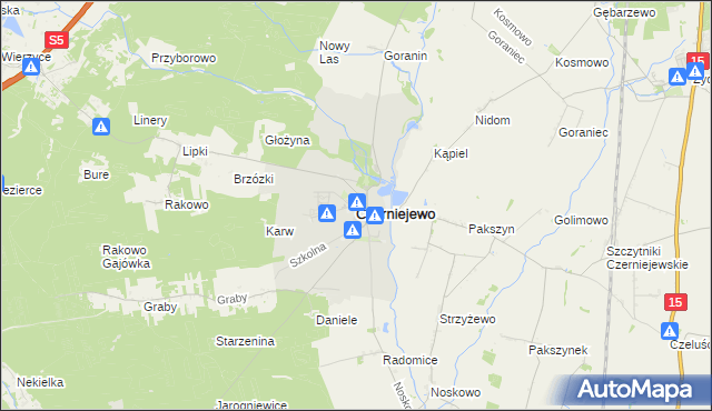 mapa Czerniejewo, Czerniejewo na mapie Targeo