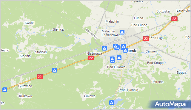 mapa Czersk powiat chojnicki, Czersk powiat chojnicki na mapie Targeo