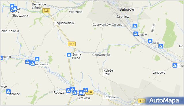 mapa Czerwonków, Czerwonków na mapie Targeo