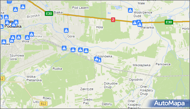 mapa Czosnówka, Czosnówka na mapie Targeo