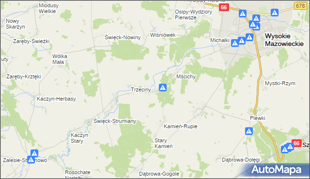 mapa Dąbrowa-Dzięciel, Dąbrowa-Dzięciel na mapie Targeo