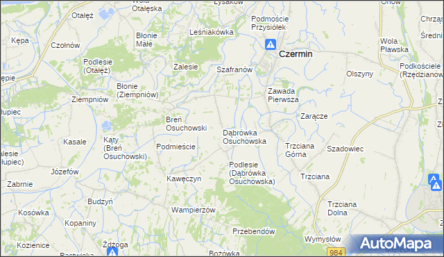 mapa Dąbrówka Osuchowska, Dąbrówka Osuchowska na mapie Targeo