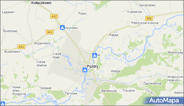 mapa Dłusk, Dłusk na mapie Targeo