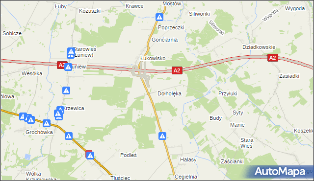 mapa Dołhołęka, Dołhołęka na mapie Targeo