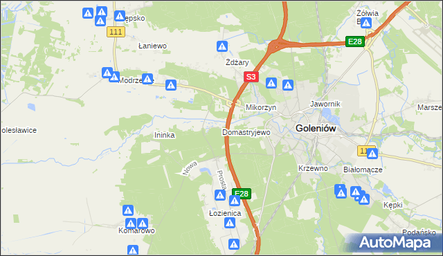 mapa Domastryjewo, Domastryjewo na mapie Targeo