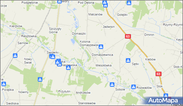 mapa Domaszewnica, Domaszewnica na mapie Targeo