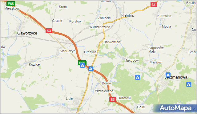 mapa Drożów, Drożów na mapie Targeo
