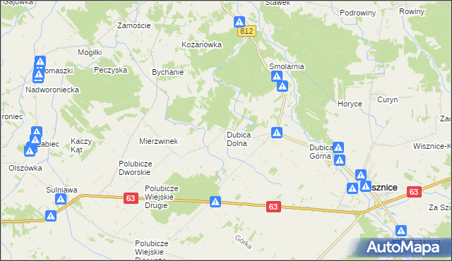 mapa Dubica Dolna, Dubica Dolna na mapie Targeo