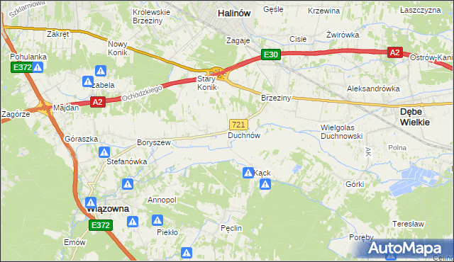 mapa Duchnów, Duchnów na mapie Targeo