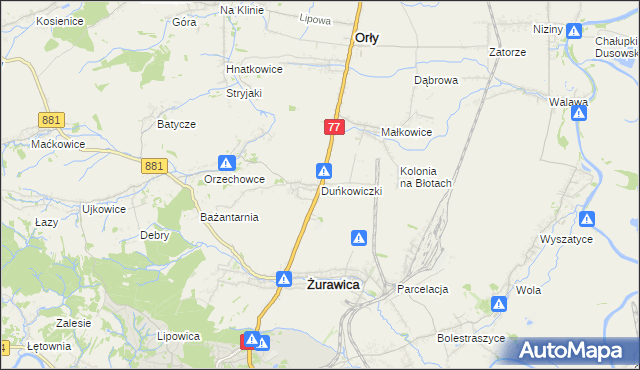 mapa Duńkowiczki, Duńkowiczki na mapie Targeo