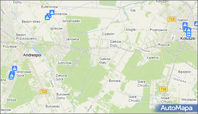 mapa Gałków Mały, Gałków Mały na mapie Targeo