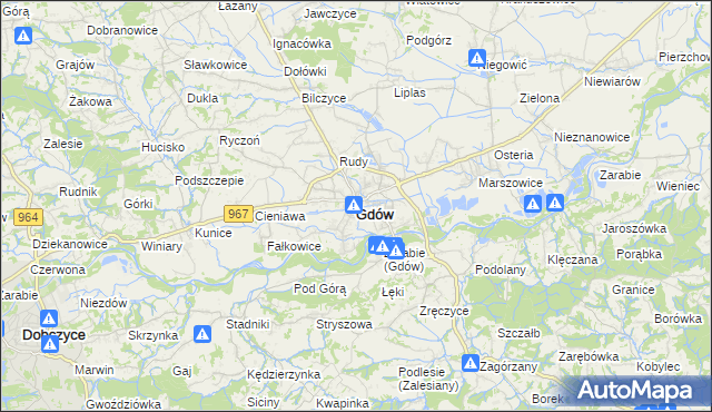 mapa Gdów, Gdów na mapie Targeo