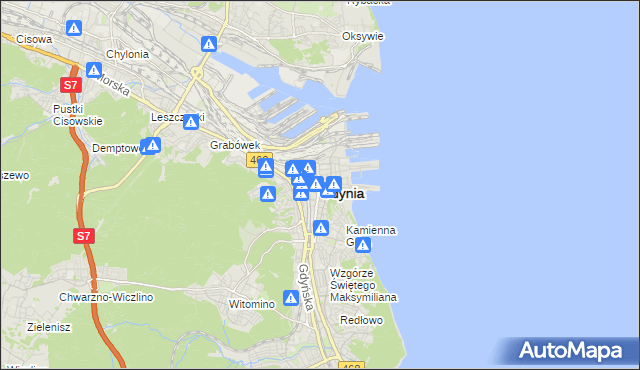 mapa Gdyni, Gdynia na mapie Targeo