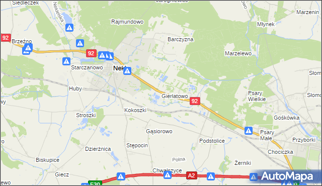 mapa Gierłatowo, Gierłatowo na mapie Targeo