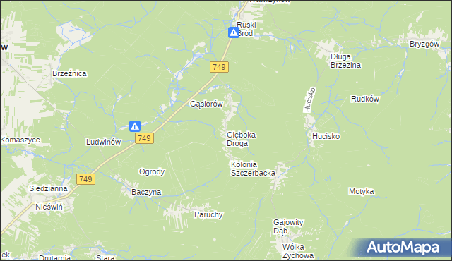 mapa Głęboka Droga, Głęboka Droga na mapie Targeo