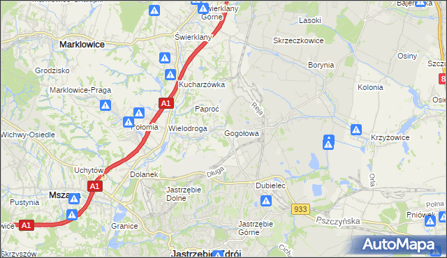 mapa Gogołowa, Gogołowa na mapie Targeo