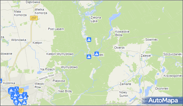 mapa Gołąbek gmina Cekcyn, Gołąbek gmina Cekcyn na mapie Targeo