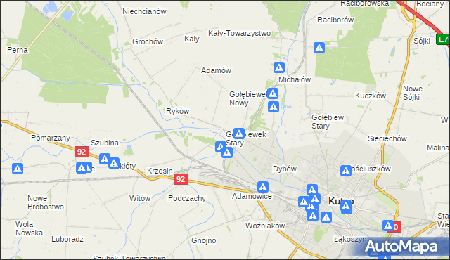 mapa Gołębiewek Stary, Gołębiewek Stary na mapie Targeo