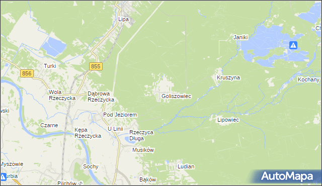 mapa Goliszowiec, Goliszowiec na mapie Targeo