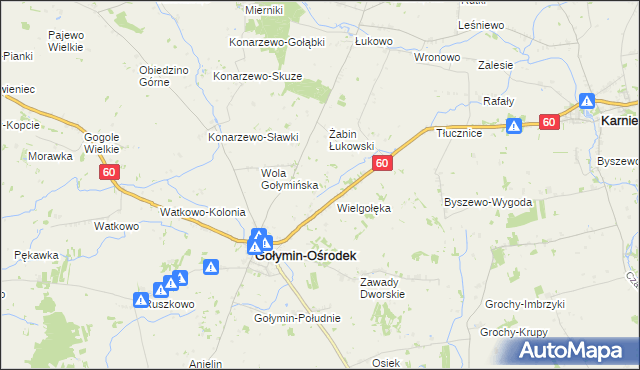 mapa Gołymin-Północ, Gołymin-Północ na mapie Targeo